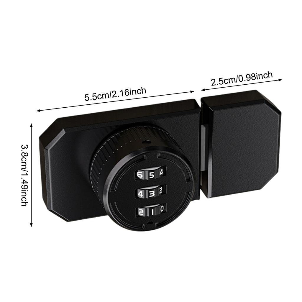 3 Digit Password Cabinet Locks No-Punch Combination Door Lock with Combination Latch for Closet Door Barn Door