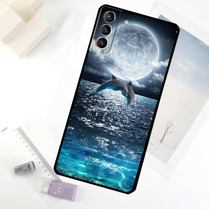 Ozean Delfin Handyhülle Für Samsung Galaxy S25 S24 S23 S22 S21 S20 S26 Ultra S10 Plus S23 FE S25 FE Hülle