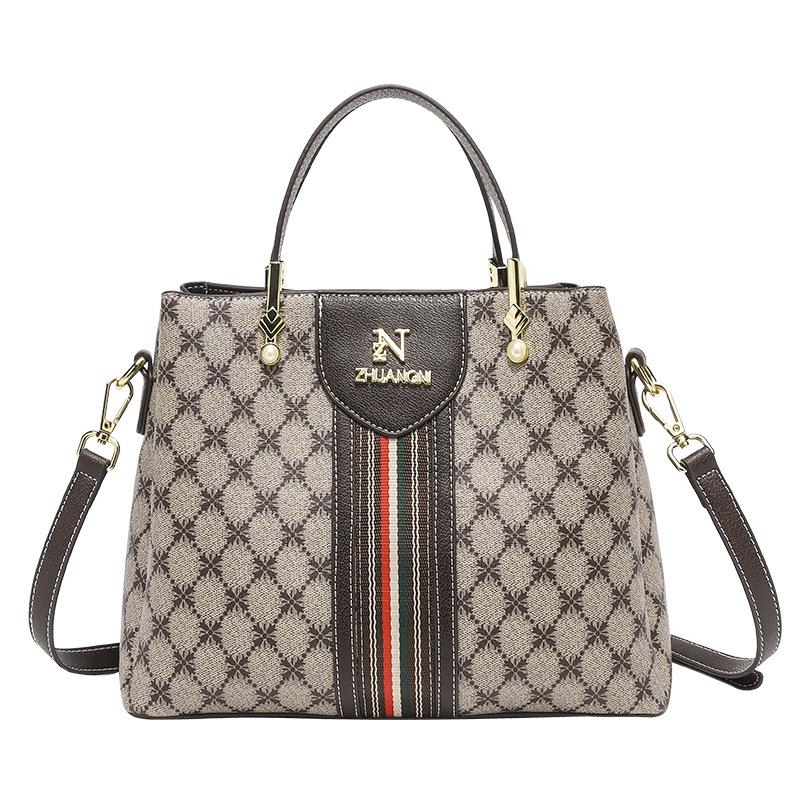 

Новая модная и универсальная сумка кроссбоди на одно плечо для женщин, большая вместимость, с принтом, ручная сумка-тоут, трендовая