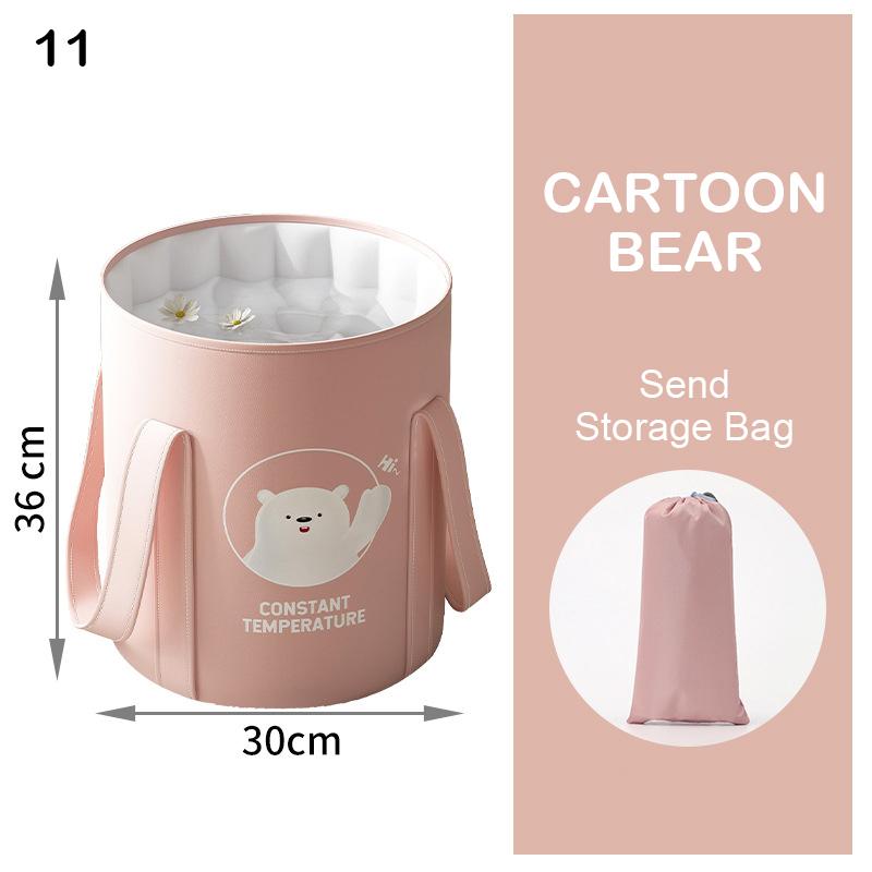 

Складное дорожное ведро для ног, переносная сумка для ног из утолщенной алюминиевой фольги, бытовое ведро для воды, многофункциональное ведро для мытья ног