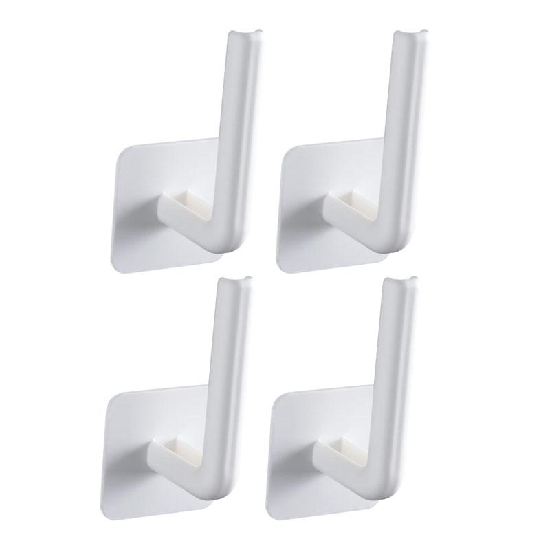 Multifunctional Hat Hook Rack Toilet Paper Holder Wall Mount Hook Punch-Free Kitchen Board Pot Lid Rack Utility Hooks