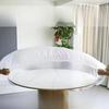 Round Tablecloth Elastic Transparent PVC Waterproof Oil-Proof Table Protector Cover Home Fitted Dinning Table Covers 3 Size