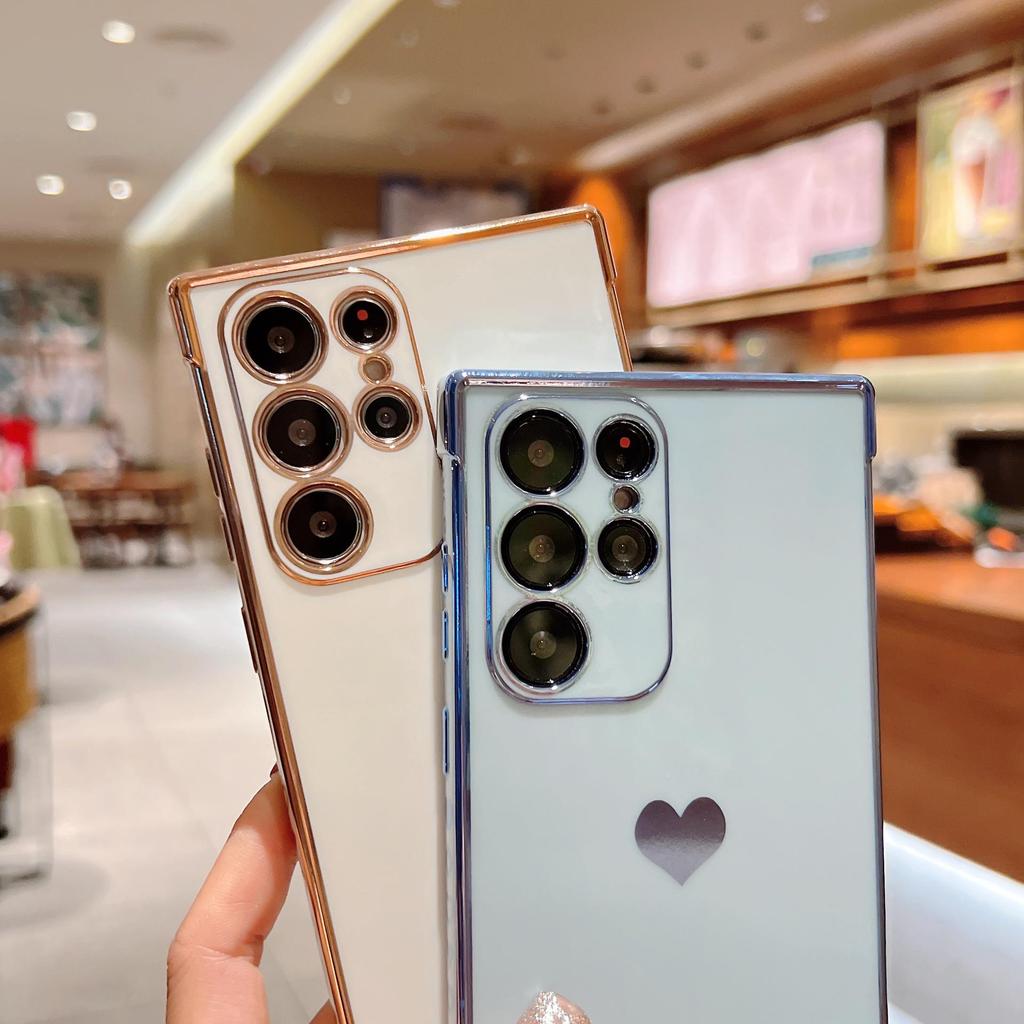 Samsung S24U/A53/A13 Love Electroplated Anti-Fall Phone Case