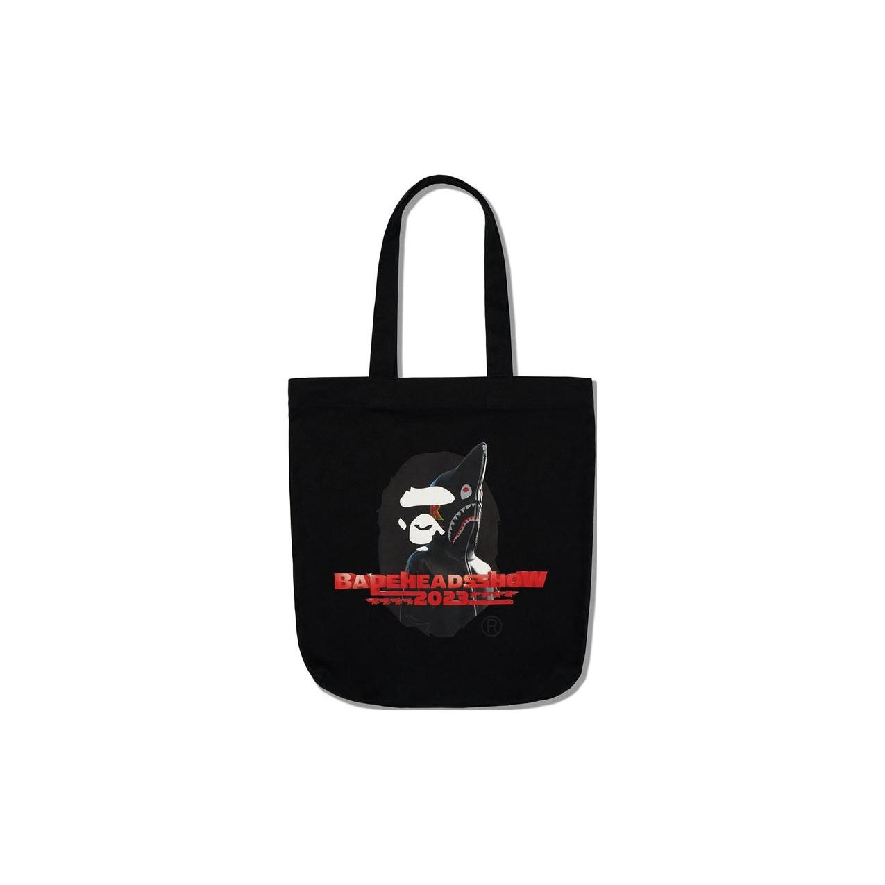A Bathing Ape Bape Letter Print Plant Cotton Tote Bag Unisex Tote Bags Black 1J20-189-010 Black 18990₽