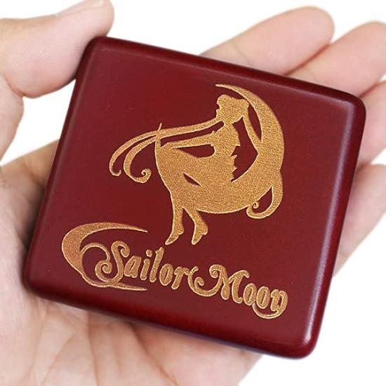 Caja de Música de Madera Sinzyo con Sailor Moon Perfecta para o como decoración de habitación Personaje Rojo. aniversarios, cumpleaños, celebraciones, (Vino D).