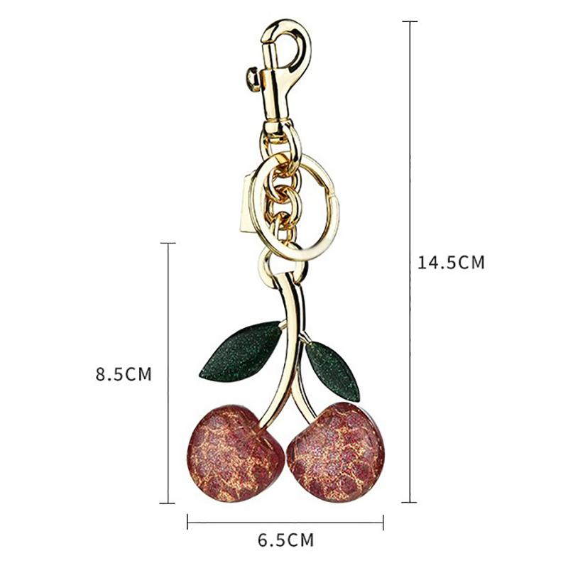 Brelok wiśniowy Słodki uniwersalny brelok wiśniowy dla kobiet i mężczyzn Wykwintny plecak akcesoria dekoracyjne prezenty