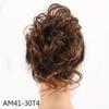 Drdol ze syntetických vlasů Drdol do vlasů Rozcuchaný kudrnatý pásek do vlasů Pružná křupavá paruka Dámská vlásenka Černá Hnědá