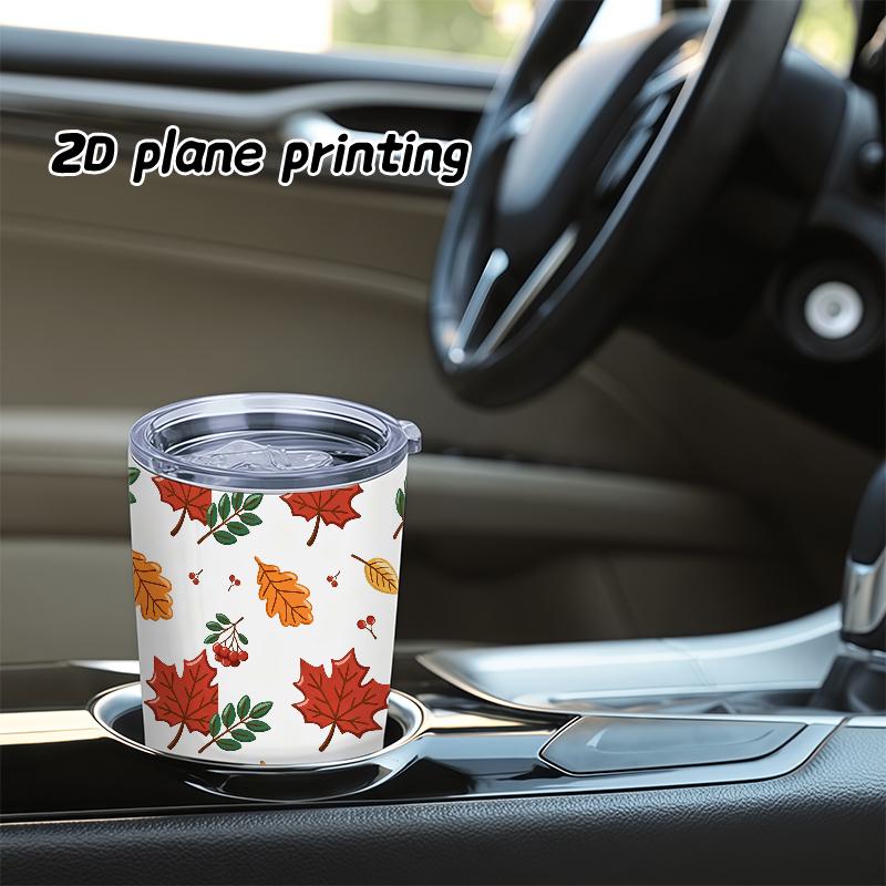 591ml Car Tumbler Autumn maple leaf elements Straw Cup Straight Tumbler Coffee Tumbler 20oz Car Straw Cup Hot Cold Cup