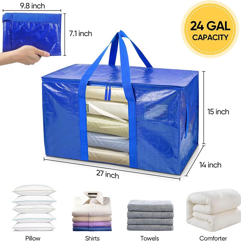 Oversized Moving Bags with Reinforced Handles Heavy Duty Storage Tote Moving Supplies for Packaging Camping
