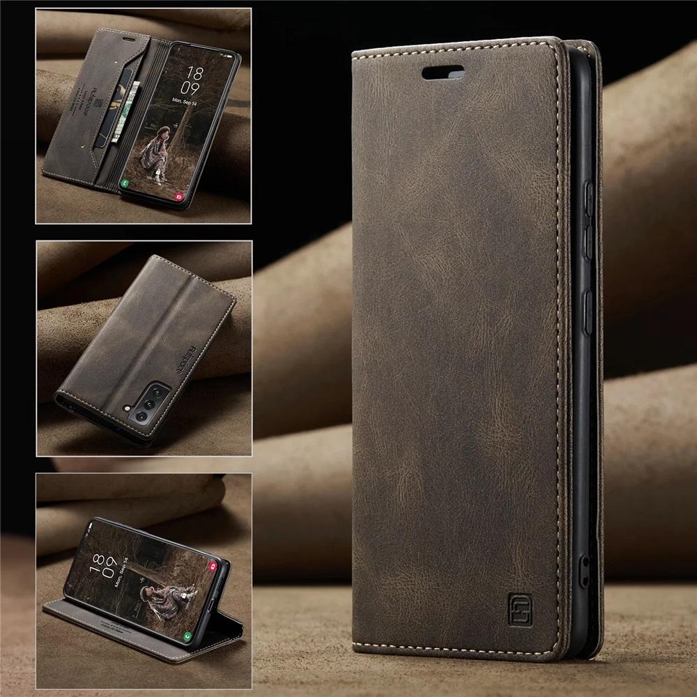 Läderfodral För Samsung S20 S21 FE S22 Ultra S10 S9 S8 Plus A53 A33 A13 A52S A42 A32 A22 A12 A71 A51 Plånbok Folio Flipskydd