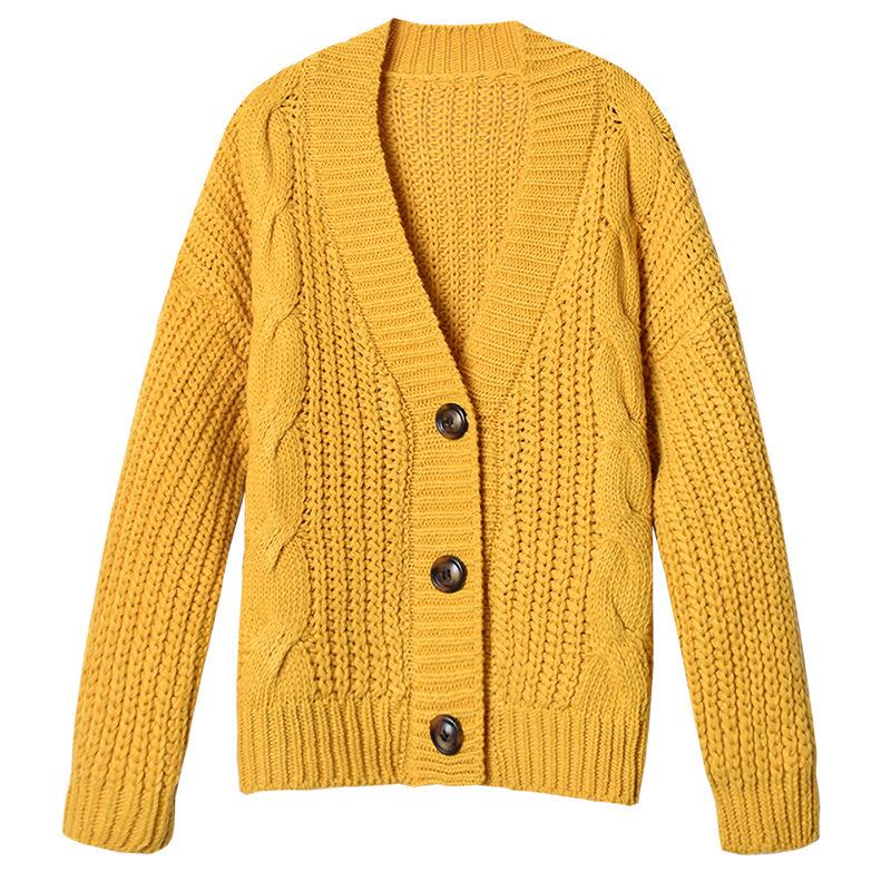 Women's Autumn/Winter Long Sleeve Button-Up Knit Cardigan