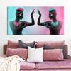 Two Black African Nude Women Oil Painting On Canvas Posters and Prints Scandinavian Wall Art Picture for Living Room Home Decor