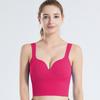 Sports underwear women's shockproof and anti-sagging gathering fitness cup integrated beauty back yoga vest wholesale