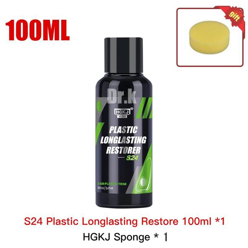Rénovateur de plastique pour voiture, 50/100 ml, noircissement, brillance accrue, produits de nettoyage pour voiture, restauration durable, réparation, revêtement, rénovateur