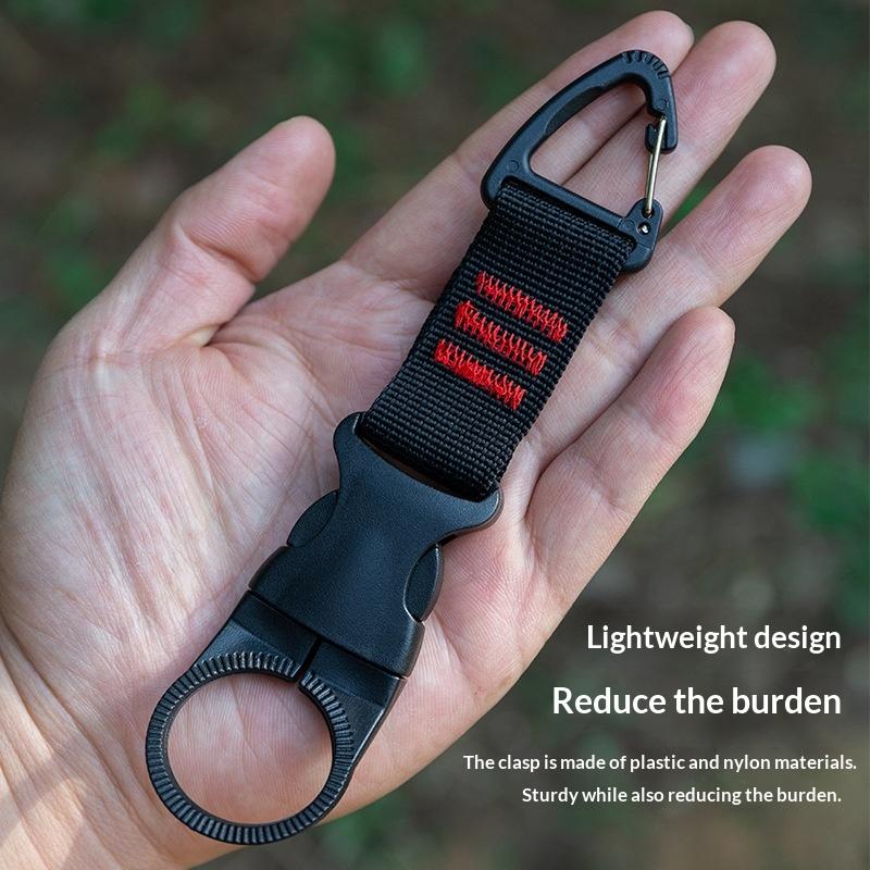 1Pc Nylon Webbing Buckle Hook Climb Carabiner Belt Backpack Hanger Hooks Clip Multifunction Water Bottle Holder Clip