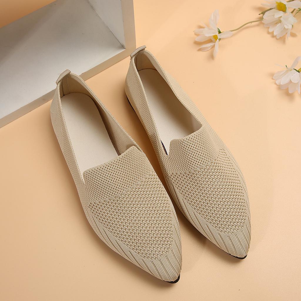 Women Flats Shoes  Summer Casual Mesh Breathable Flat Shoes Ladies Comfort Light Sneakers Women Slip on Loafers Shoes