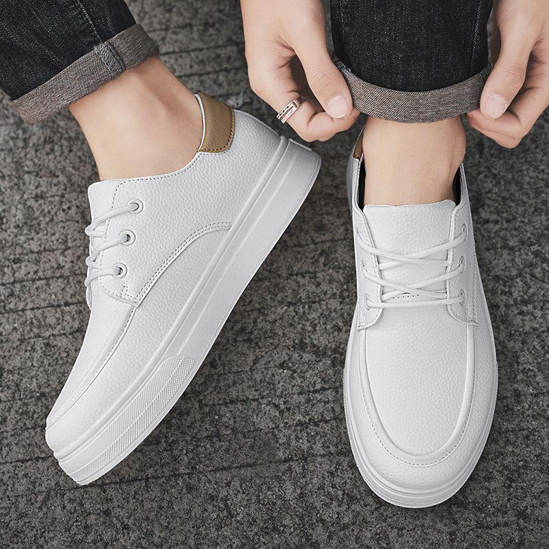 Miękkie Oddychające Skórzane Buty na Platformie dla Mężczyzn Niska Cena Elegancki Projektant Klasyczny Oryginalny Trend 2025 Letnie Męskie Buty Casual