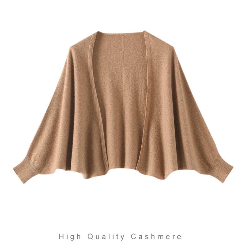 Chal de punto de cachemira para mujer - Color liso Otoño/Invierno Capa Prendas de abrigo