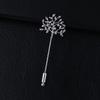 Holiday Wish Brooch: Men's One-Word Pin & Women's High-End Zirconia Corsage Accessory