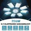 Achtflügeliges faltbares Garagenlicht, Verformbares LED-Licht vom Split-Typ, Breite Ausleuchtung, Einfache Installation, Installiert in Garagen, Lagerhallen, Werkstätten