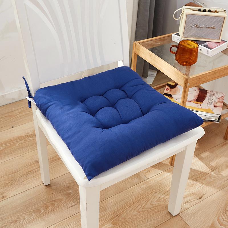 Poduszka na siedzisko w jednolitym kolorze, piaskowana, do biura, jadalni lub krzeseł tatami - 40/45 cm