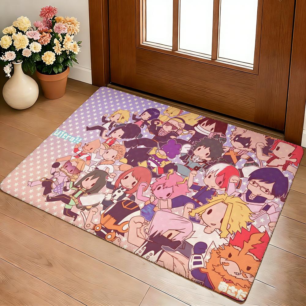 Anime M-My Hero Academia Floor Mat Cozy Flannel Soft Thick Non-Slip Mat For Living Room Bedroom Kitchen Decor Rugs