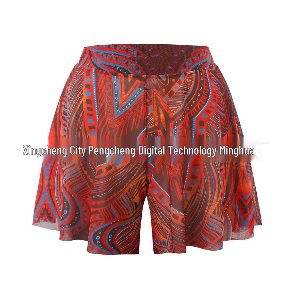 Vierteiliger Damen-Badeanzug mit langen Ärmeln, Netzstoff, Sonnenschutz und Hose