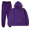 Träningsoverall för män Sportkläder Fritidströjor Träningsbyxor Streetwear Pullover Enfärgad fleecehuvtröjor Sportdräkt Nyhet