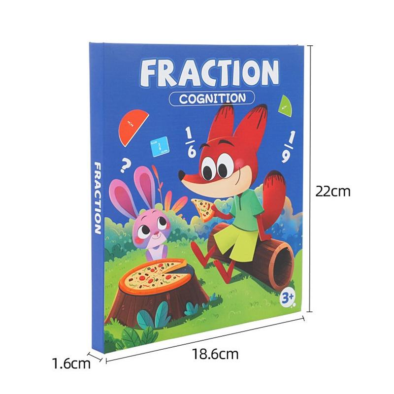 Magnetisches Bruchlernspielzeug für Kinder - Dreifach faltbare pädagogische Mathe-Scheibe mit visuellen Teilungspuzzles