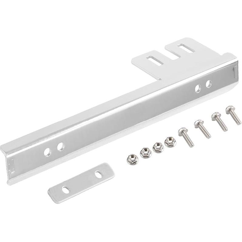 JDMSPEED Black Front Bumper License Plate Mount Bracket Relocator Holder Bar