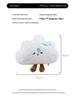 Cute White Cloud Plush Throw Pillow & Toy Doll