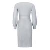 Women's Autumn and Winter Knitted Dress Slim Pleated Mid-length Bottoming Sweater Dress