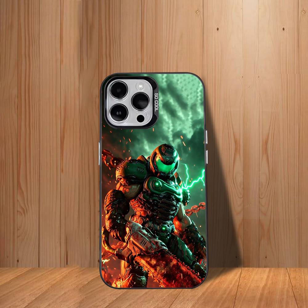 G-Game C-Doom-ES Phone Case For iPhone 17,16,15,14,13,12,11,Mini,Pro,SE,MAX White Matte Shockproof Cover