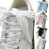 1 Paar Elegante Spitzen-Schnürsenkel für Damen und Mädchen Freizeitschuhe Sneaker 3 cm Breit Flache Schnürsenkel Ersatz