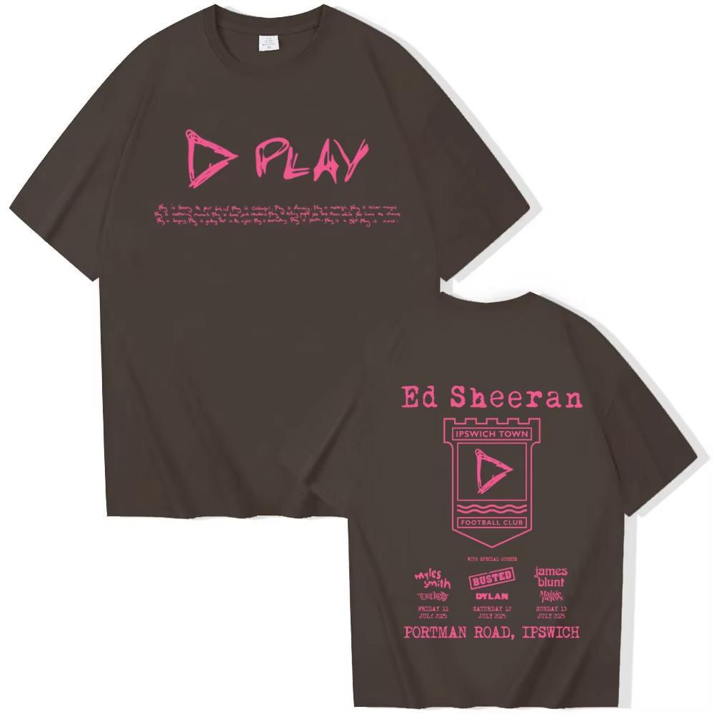 Ed Sheeran Mathematics 2025 Tour Summer Cotton T-Shirts Man Woman Harajuku O-Neck Short Sleeve Shirts Music Fans Gift Male Tops
