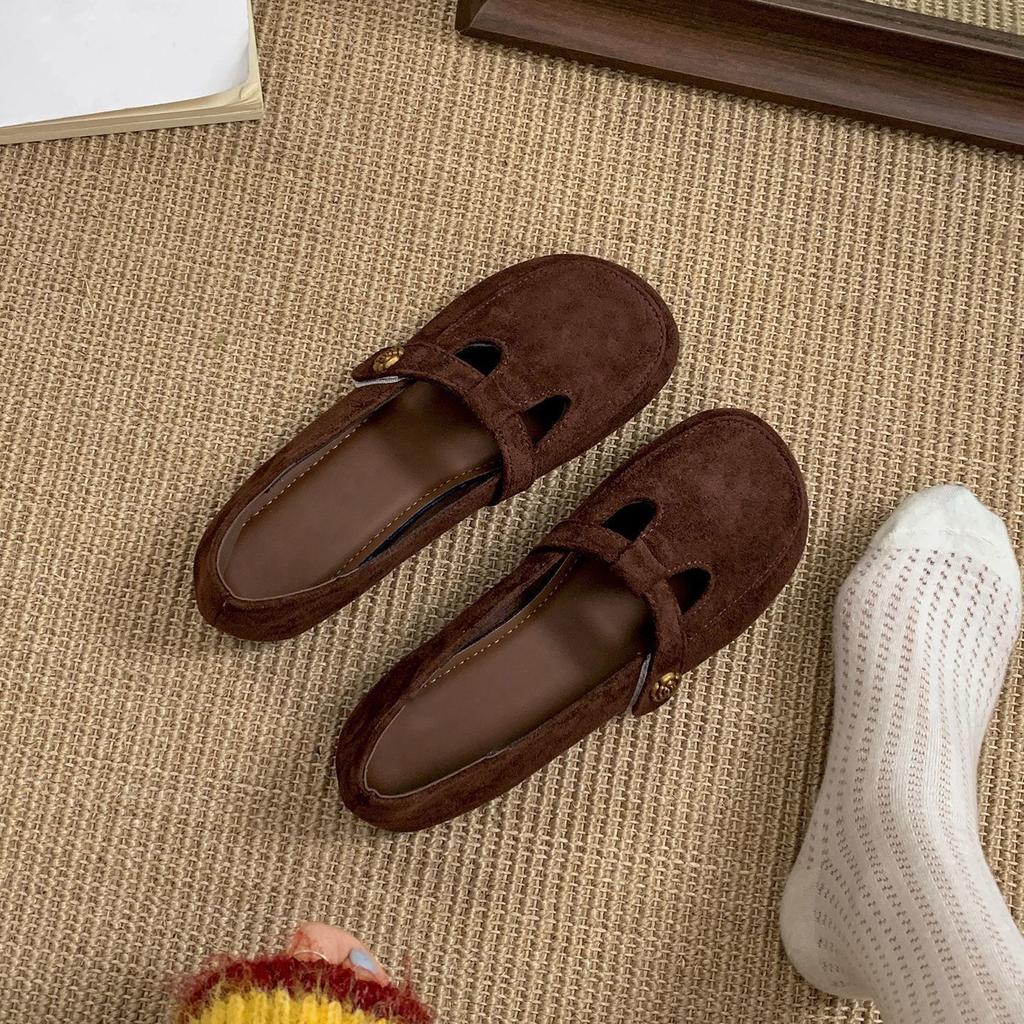 Fashion Versatile Retro Style Flat-soled Grandma Shoes Women's Cute Comfortable Soft-soled Women's Single Shoes 2025 Spring and Autumn New Models