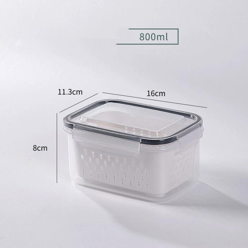 

Fruit Storage Containers Fridge Produce Containers with Removable Fruit Washing Bowl with Strainer for Salad Berry Lettuce