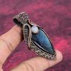 Labradorite Pendant Copper Wire Wrapped Rainbow Moonstone Pendant Gemstone Jewelry