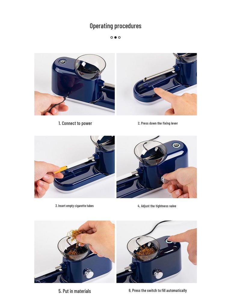 Electric Cigarette Roller: 8.0mm Tube, Automatic Filter Tip Paper Roller