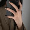 3 Pieces/Set Alloy Women Ring Portable Open End Fashionable Simple Style Wedding Dating Rings Jewelry Birthday Gift