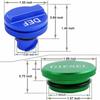 2Pack Aluminum Magnetic Diesel Fuel Cap And DEF Cap Combo Pack Compatible with Dodge Ram - Fuel Lid Replacement for Vehicle Effi