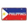 High Definition Metal Tin Sign Vintage License Plate Style Country National Flag Themed Retro Wall Art Decor for Home Bar Pub