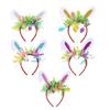 Adorkable Headband Cartoon Rabbits Hair Hoop Eye-catching Headpiece Headwear for Halloween Cosplay Role Play