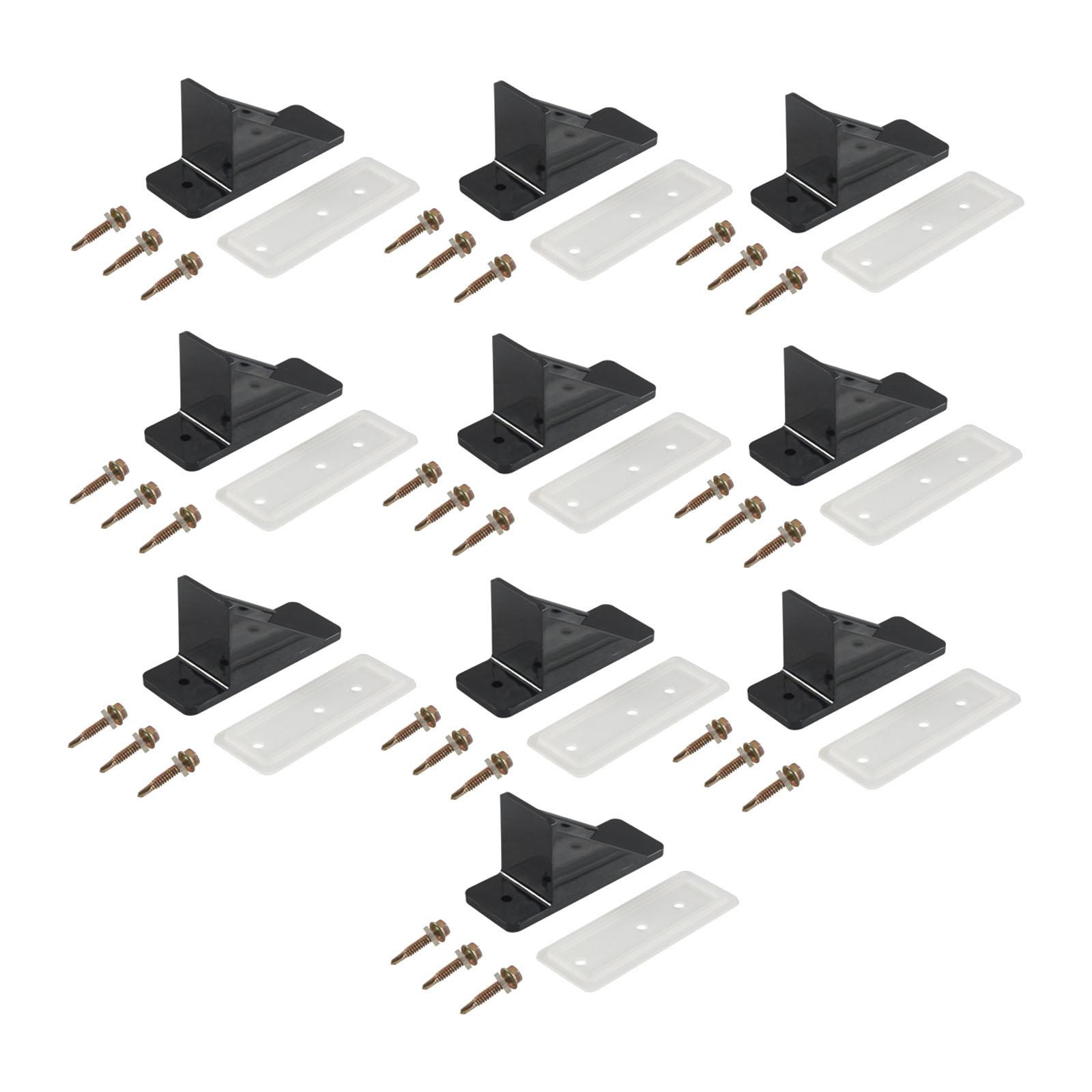 

10Pcs Generic Snow Guards with Seal Gasket Gutter Guards for Roofing чёрный