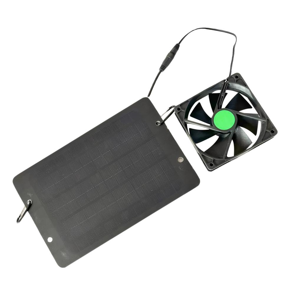 12V 10W Mini-Ventilator IP65 Wasserdichter Ventilator mit Solarpanel-Antrieb Solarpanel-Ventilator Lüftungsventilator für Hühnerstall, Wohnmobil, Gewächshaus