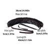 Renaissances Webbing Ruffled Choker Necklace Clown False Collar and Cuffs Set for Theatrical Props and Cosplay Costume