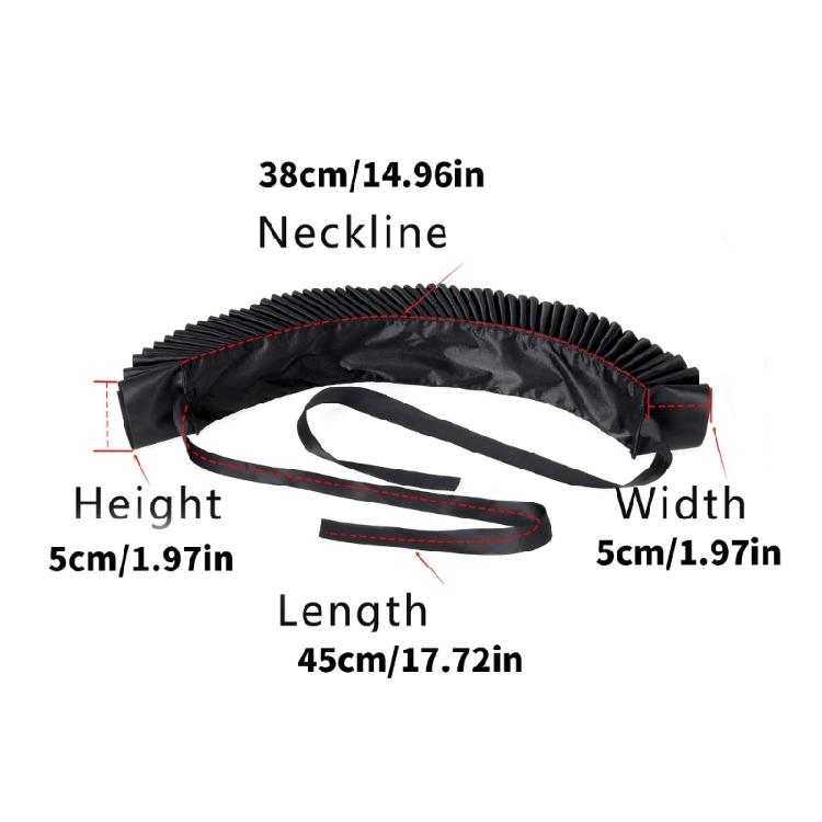 Renaissances Webbing Ruffled Choker Necklace Clown False Collar and Cuffs Set for Theatrical Props and Cosplay Costume