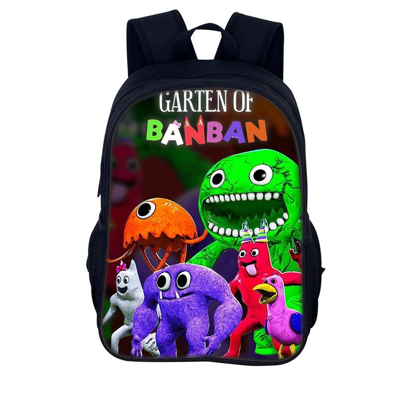 Garten Of Banban 3 40cm Cute And Colorful Cartoon Print Nylon Backpack For Boys And Girls Ideal For School
