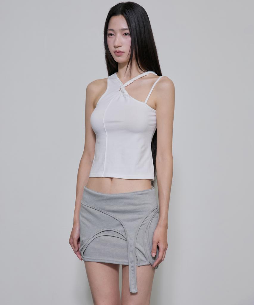 Peulleeoeob 4-Layered Skirt (Fl-268_Gray)