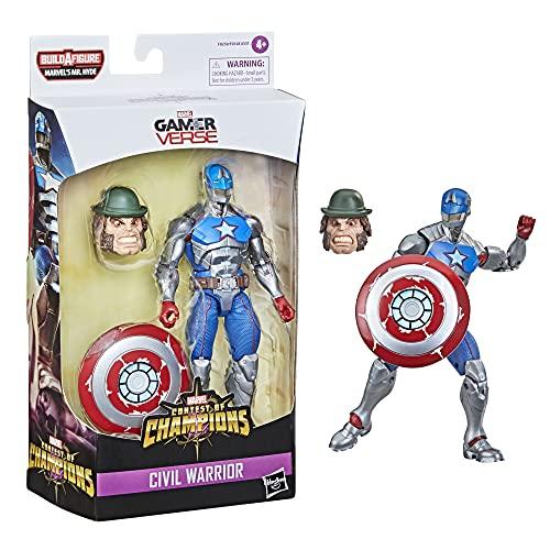 Hasbro Marvel Legends Series Gamerverse - Contest of Champions Civil Warrior 6-inch Action Figure F0250, Authentic, with Build-a-Figure Parts